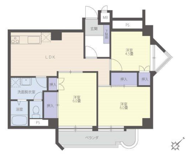パールハイツ上福岡の間取り