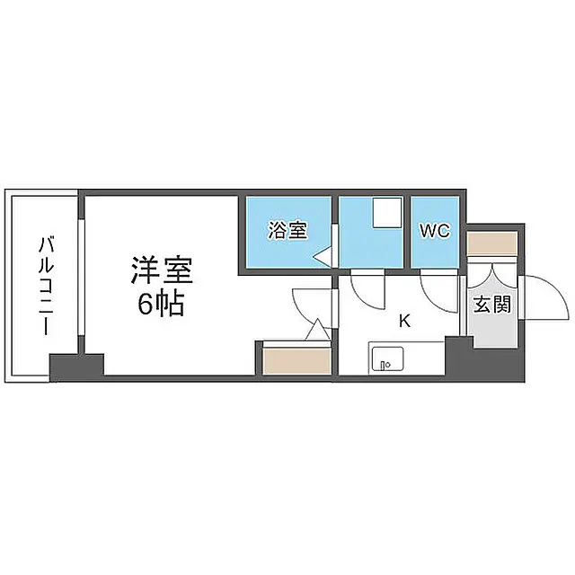 大阪市福島区鷺洲４丁目の賃貸マンションの間取り