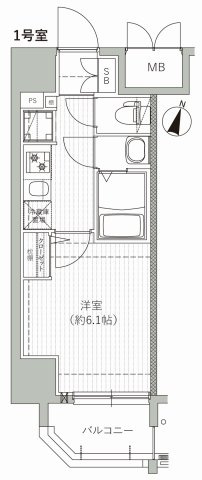 エムブイインプ新大阪の間取り