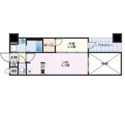 プレサンス堺筋本町ディスティニーの間取り