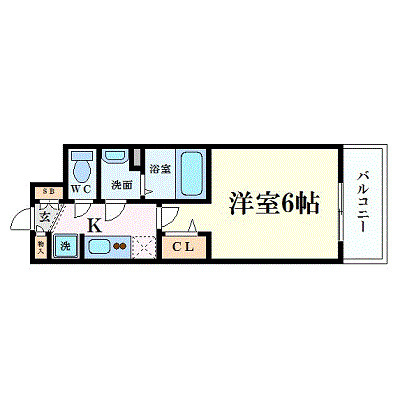 プレサンス天満橋トラッドの間取り