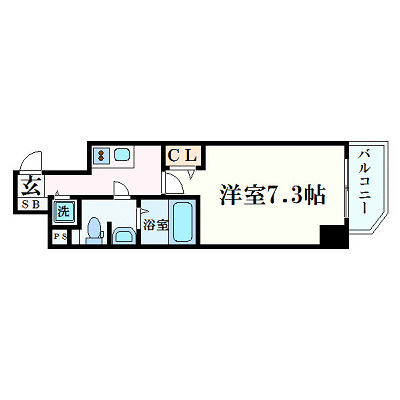 プレサンス梅田東ベータの間取り