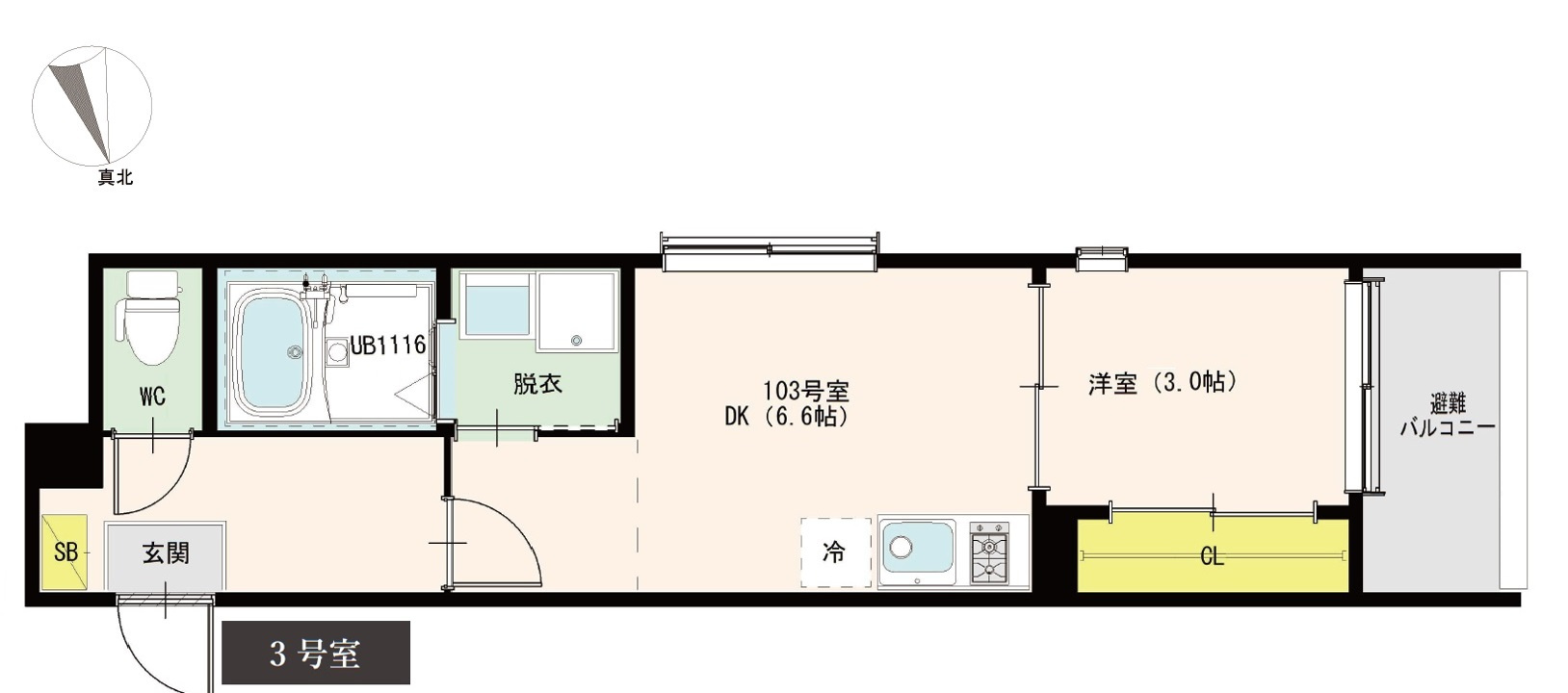サンメイプル上新庄の間取り