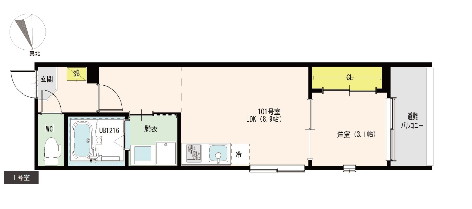サンメイプル上新庄の間取り