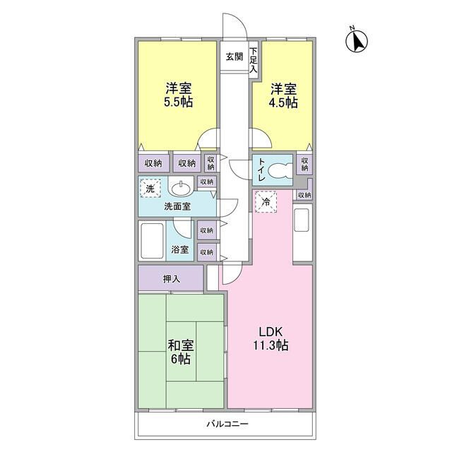 エスポワール松風台Ⅲ番館の間取り