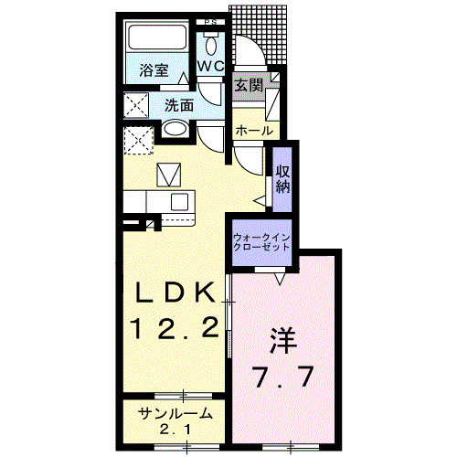 メルヴィレッジⅠの間取り