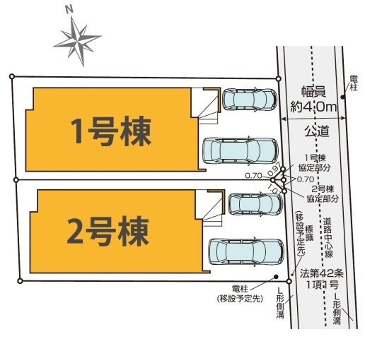 国分寺市本多４丁目　中央線　国分寺駅　新築戸建の区画図