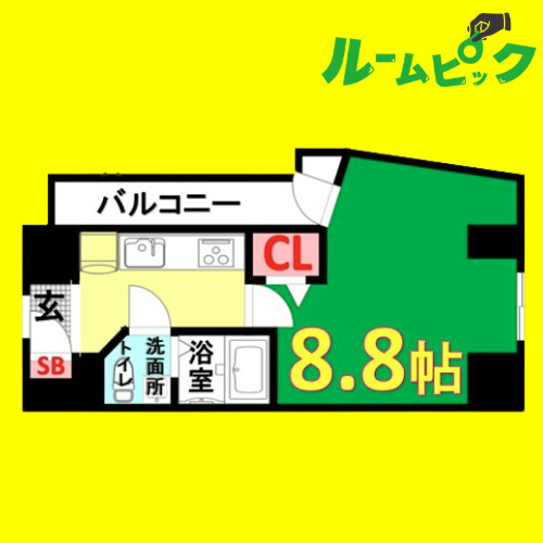 エステムプラザ名古屋・栄プレミアム　名古屋市賃貸　仲介手数料無料の間取り
