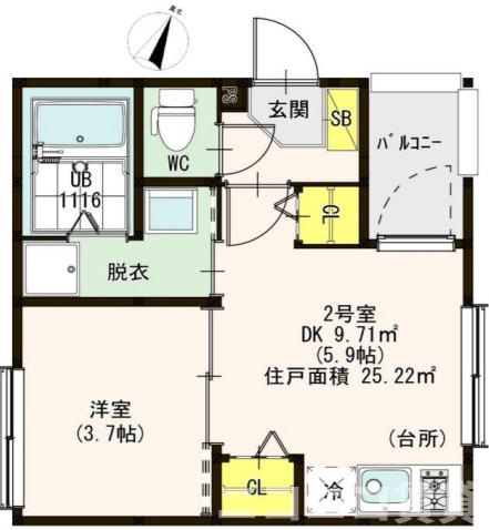 葛飾区金町２丁目のアパートの間取り
