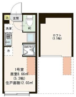 杉並区成田東３丁目のアパートの間取り