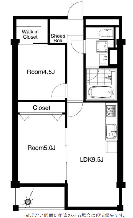 所沢コーポラスＤ棟　中古マンションの間取り