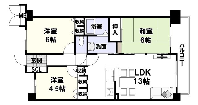 リベール千里新芦屋の間取り
