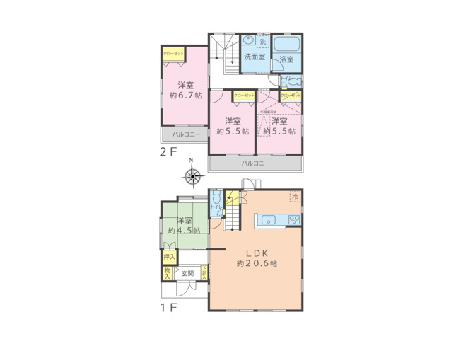 【間取り】 | 大谷町中古戸建 | 4つの居室とゆとりあるLDKを備えた4LDKの中古戸建。子育て世帯にうれしい、個室と団らんの場がそろう間取りです。重厚感のある外観と洗練された内装で、品格ある暮らしを叶えます。ぜひ現地でご覧ください。
