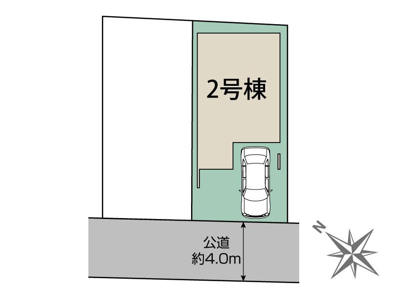 入間郡三芳町大字藤久保の新築一戸建の区画図|車庫付きで大切なお車も安心です。