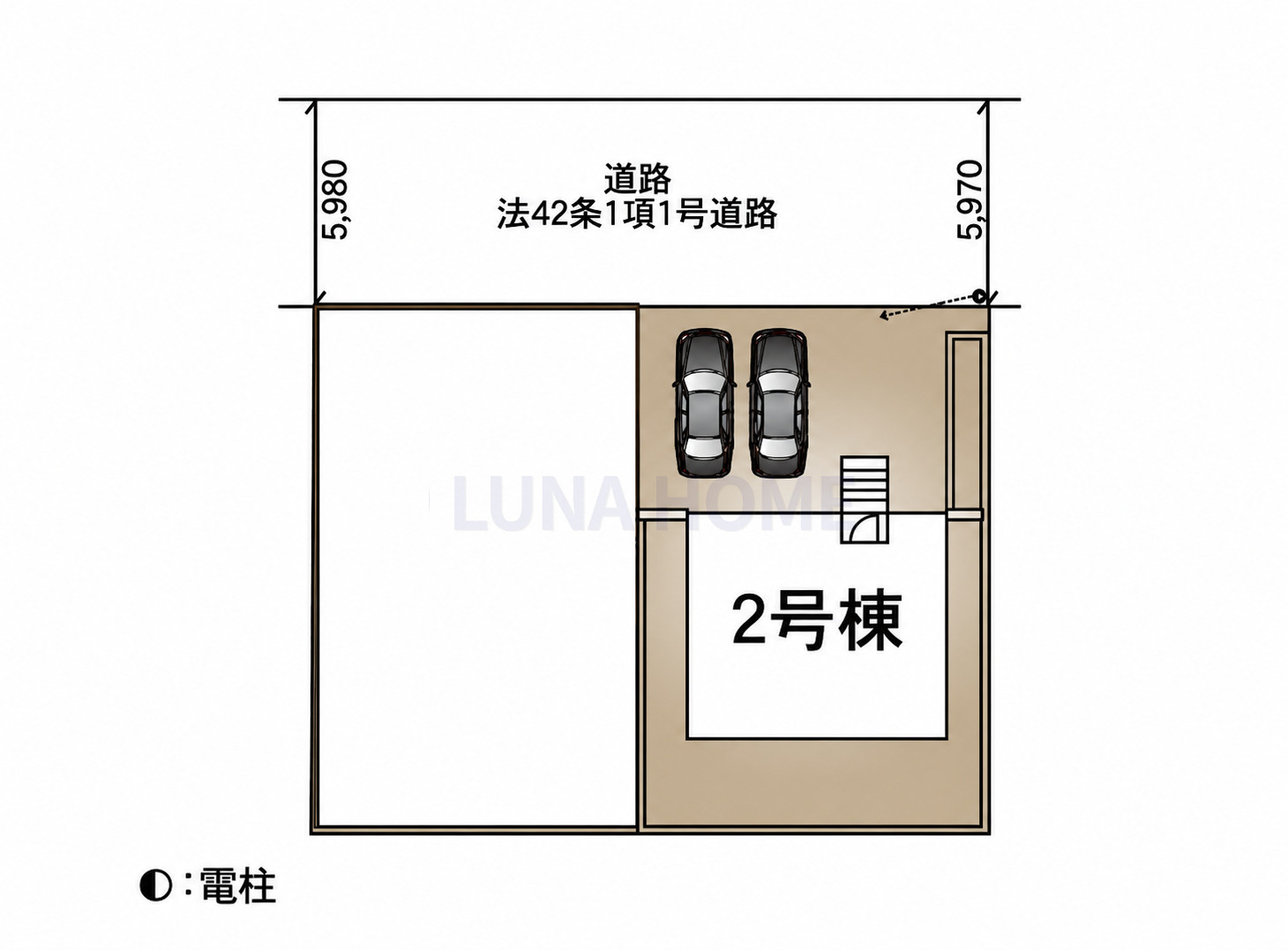 龍ケ崎市中根台第4　新築戸建　2号棟の区画図