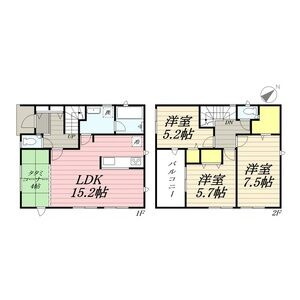 クレイドルガーデン岸和田市門前町第2　７号棟の間取り