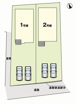 【区画図】 | ☆☆☆新築分譲　郡山市七ツ池町１期K　リガーレ　全２棟！！ | 全体区画図です！