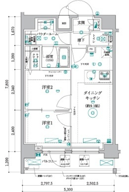 ベルシード墨田の間取り|間取りです。