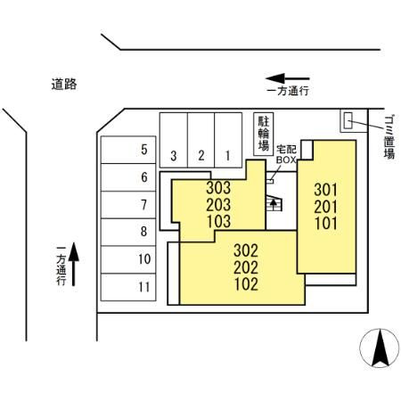 セレスティア草薙町の区画図