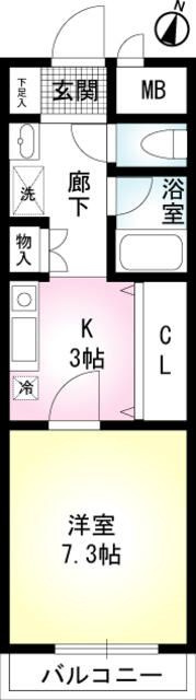 千葉市中央区本町１丁目の賃貸マンションの間取り