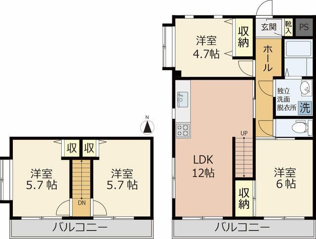 サンワード宮北Ｂの間取り