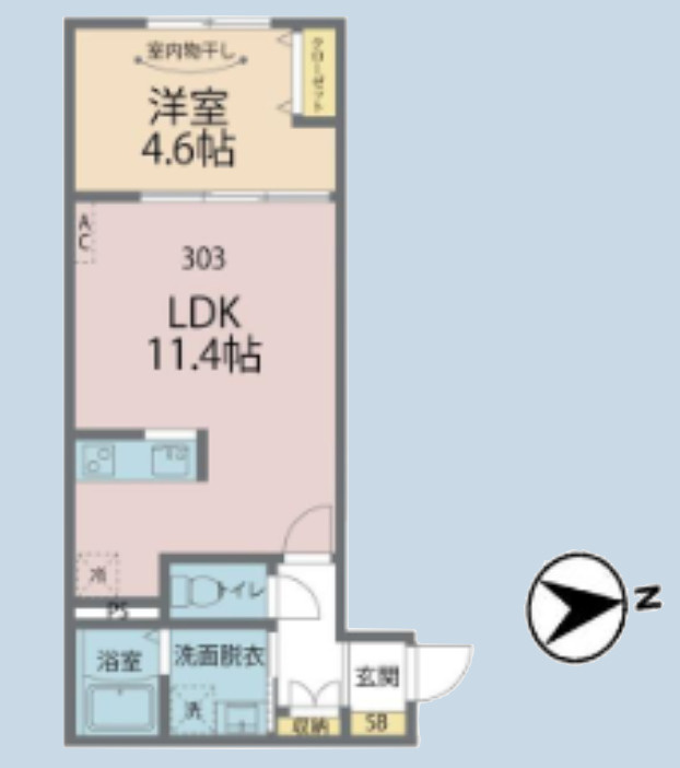 カインドネス八王子元横山町の間取り