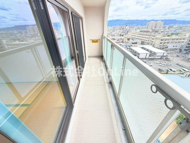 八尾市北久宝寺１丁目の賃貸マンションのバルコニー