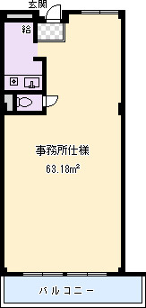 豊中市小曽根４丁目の店舗事務所の間取り