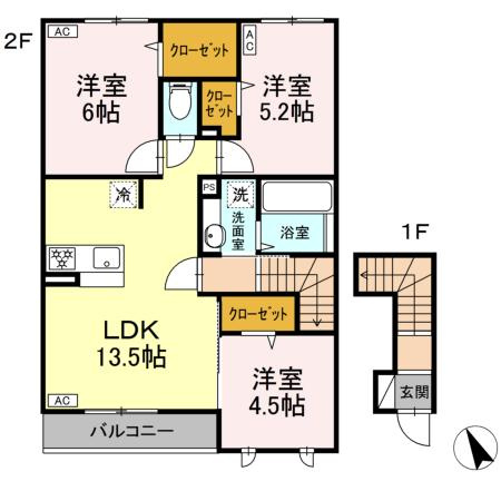 グランスール　Aの間取り