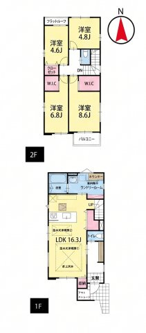 【間取り】 | 練馬区高松6丁目　新築分譲住宅　全5棟（成増店） | ※図面と現況が異なる場合は現況優先となります。
