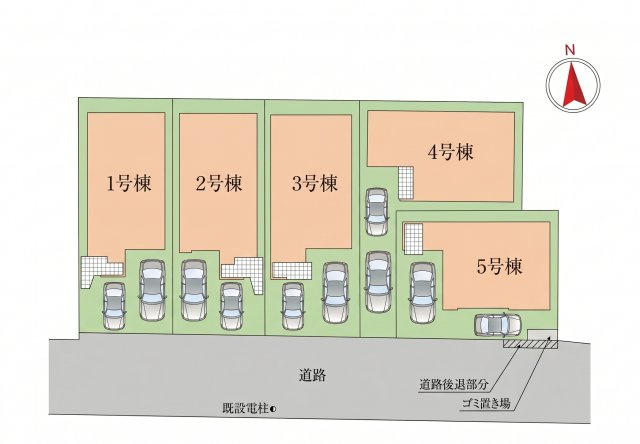 【区画図】 | 練馬区高松6丁目　新築分譲住宅　全5棟（成増店） | ※図面と現況が異なる場合は現況優先となります。
