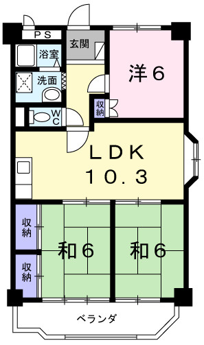 第二コーポ学苑の間取り