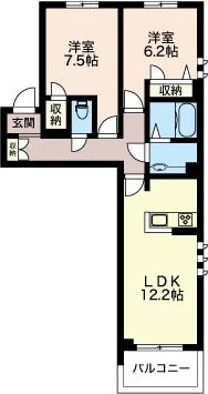 江東区猿江１丁目の賃貸マンションの間取り|南東角部屋の3階、最上階、三方角で日当たり良好♪広い主寝室も魅力♪