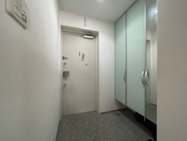 アルファステイツ土居田の玄関|玄関内にはシューズボックスも確保されており、広々空間となっております。
