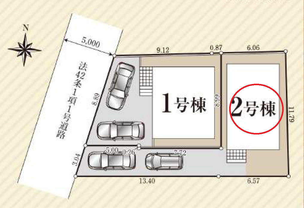 新築戸建　八王子市中野上町　第37　全2棟の区画図