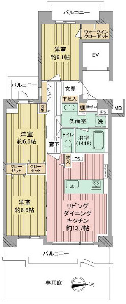 モアクレスト西台の間取り