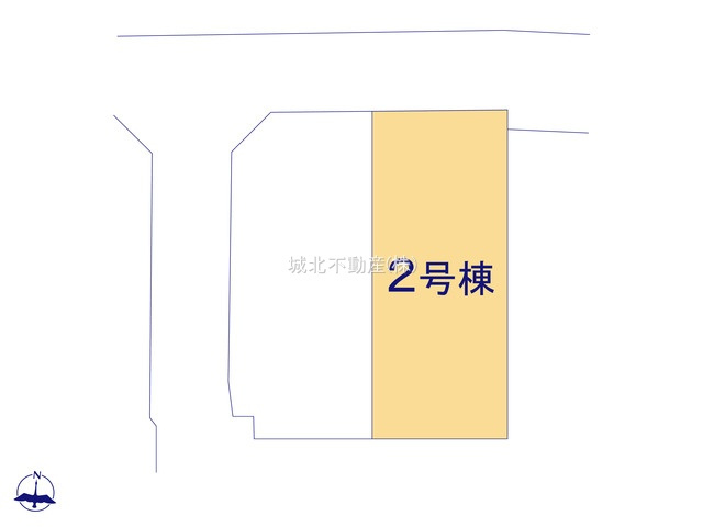 練馬区上石神井1丁目 全2棟 2号棟の区画図|土地面積116.27㎡（35.17坪）
約4.0ｍ公道に面する整形地