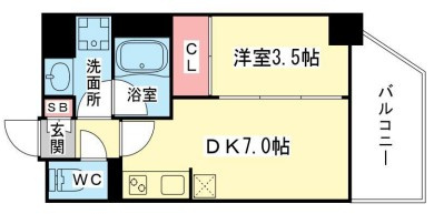 台東区柳橋２丁目の賃貸マンションの間取り