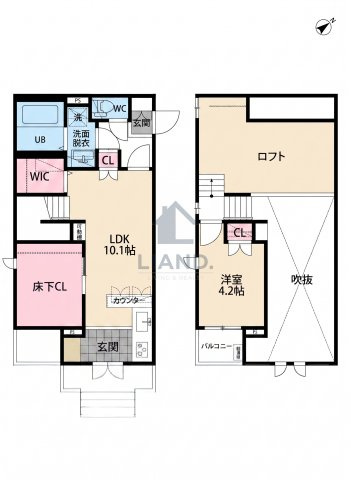 ラフィナスＣＢ警固　警固小学校区の間取り|ラフィナスＣＢ警固