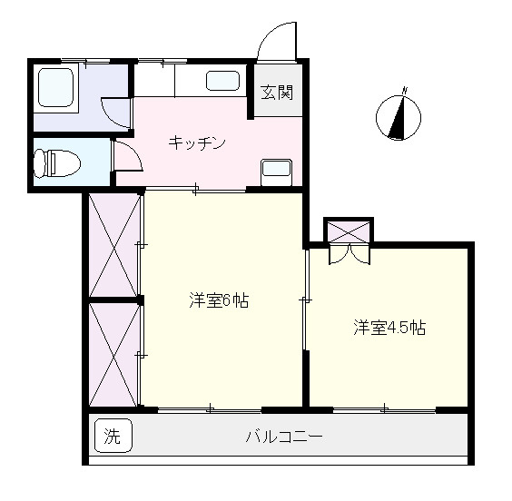 S0937R　第二久保喜コーポの間取り