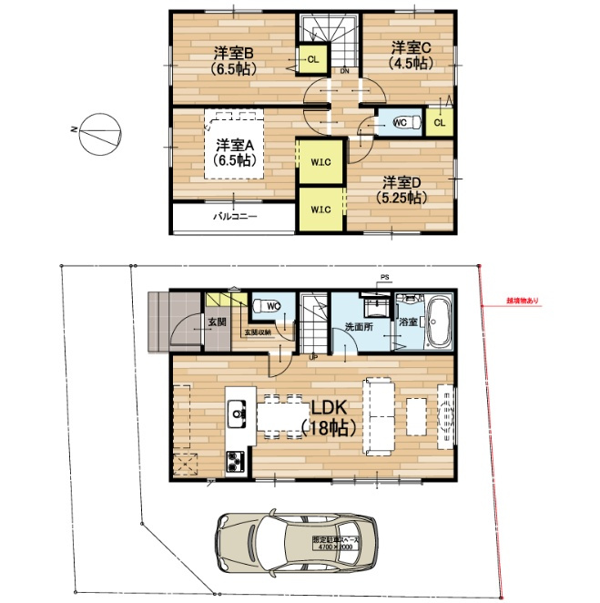 堺市東区引野町　第1期　新築一戸建ての間取り|1号地