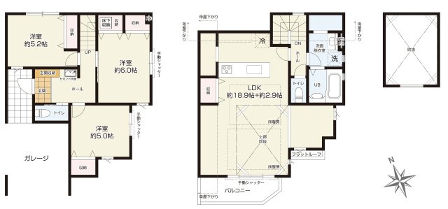 国分寺市南町１丁目　中央線　国分寺駅　新築戸建の間取り