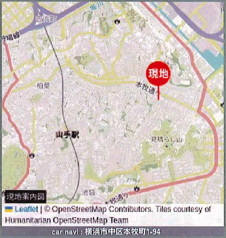 仲介手数料無料　横浜市中区本牧町１丁目の地図