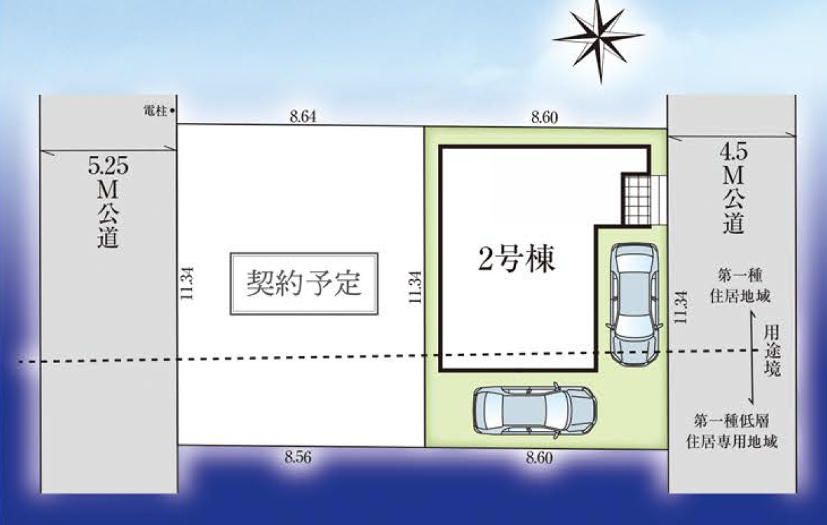 《仲介手数料半額》川越市今成15期の区画図