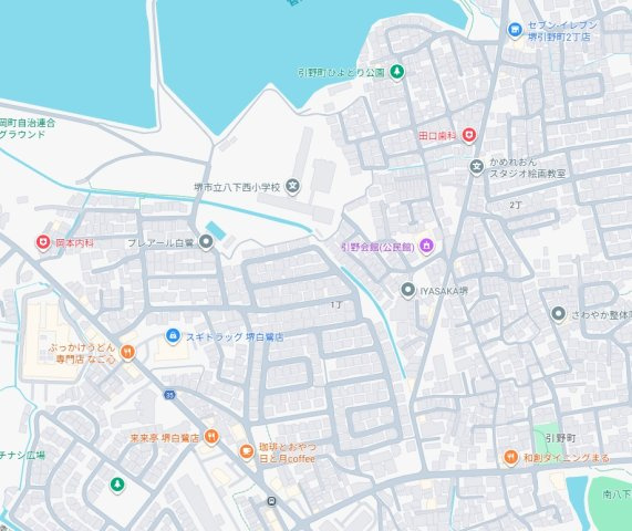 堺市東区引野町　第1期　新築一戸建ての地図