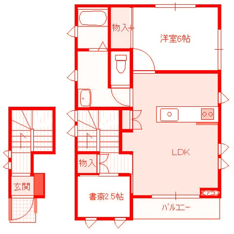 藤沢市辻堂新町１丁目のアパートの間取り