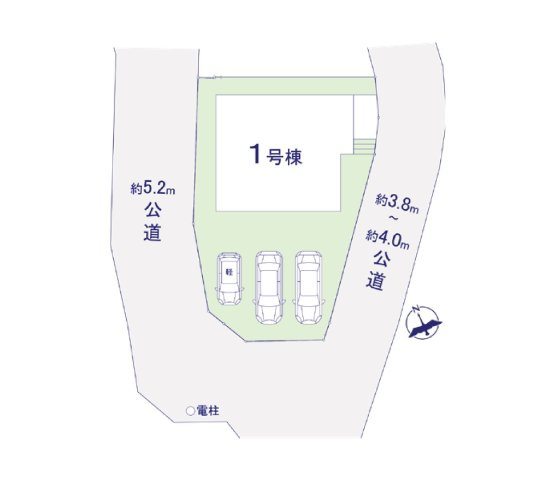 糟屋郡志免町別府東2丁目第10-1棟（1号棟）の区画図|配置図（1号棟）