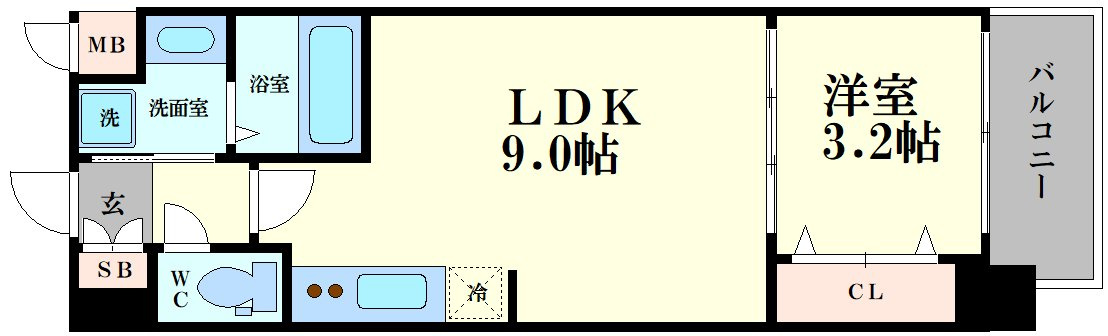 スプランディッド弁天町の間取り