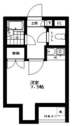 ジュネパレス市川第１９の間取り