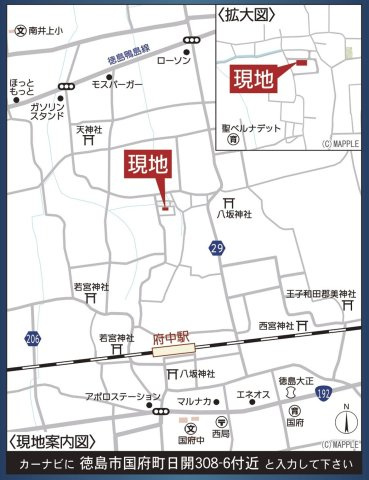 クレイドルガーデン徳島市国府町日開第2の地図